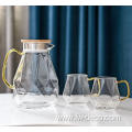 drinking milk coffee glass pitcher set